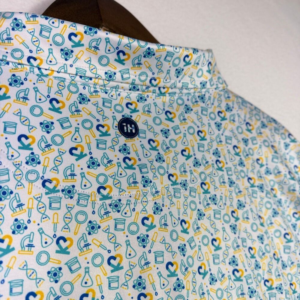 Inward Half Science Print Golf Polo 2XL NWT - Picture 2 of 10